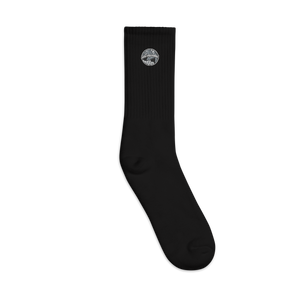 Grey Embroidered socks