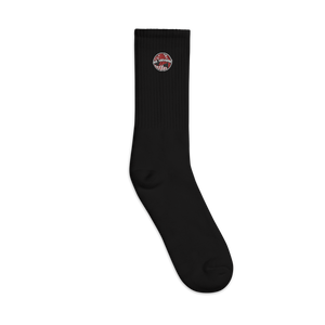 Red Embroidered socks