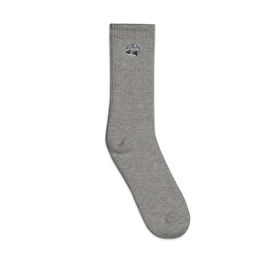 Grey Embroidered socks