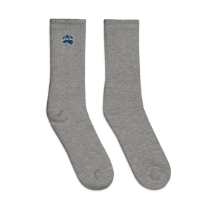 Royal Blue Embroidered socks