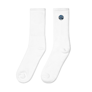 Royal Blue Embroidered socks