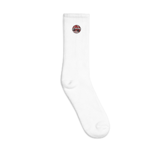 Red Embroidered socks