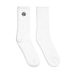 Grey Embroidered socks